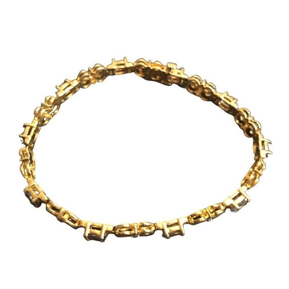 QVC 925 CI Gold Plated Sterling Silver Bracelet - Picture 9 of 11
